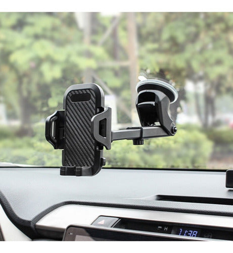 Soporte Celular Auto Porta Telefono Brazo Largo - Norplat Negro