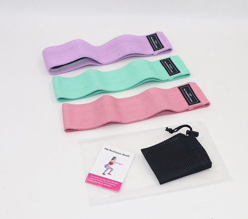 3 Bandas Elásticas Tela Loop Profesional Antideslizante