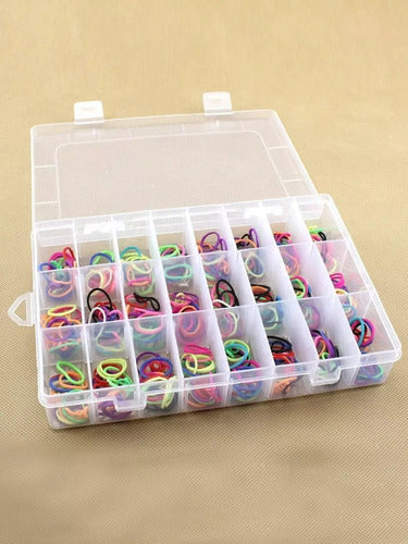 Caja Organizadora Plástica Multipropósito Con Compartimentos Transparente Liso