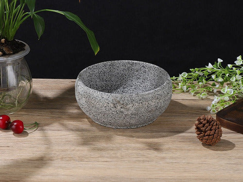 Mortero De Piedra 16cm Moledor Ideal Especias Coctel - Cukin