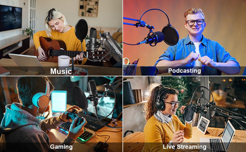 Soporte Brazo Micrófono Norplat Tiktok Estudio Grabación Negro