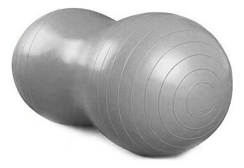 Balón Ovalado Pilates Yoga Tipo Maní 90x45cm Kine - Norplat Plateado
