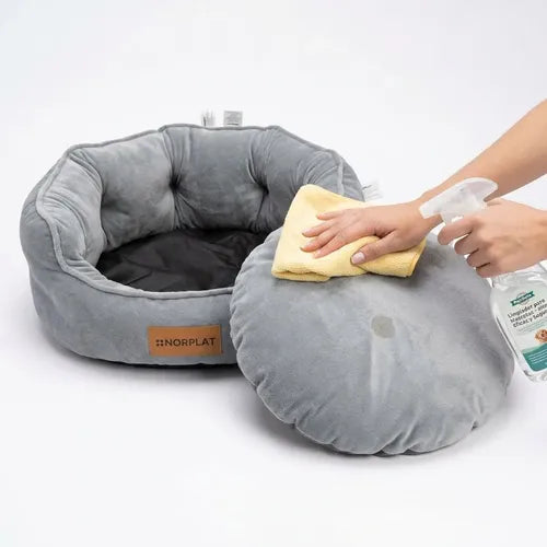 Cama Antiestres Norplat Perro Gato Con Cojín Reversible 60cm Gris Cama Antiestres Reversible