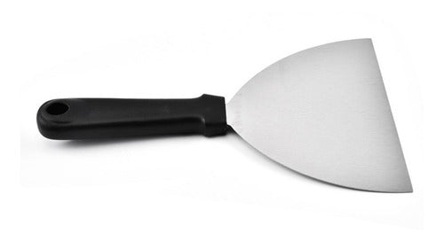 Espatula Metálica Para Cocina Parrilla Plancha Hamburguesas Negro