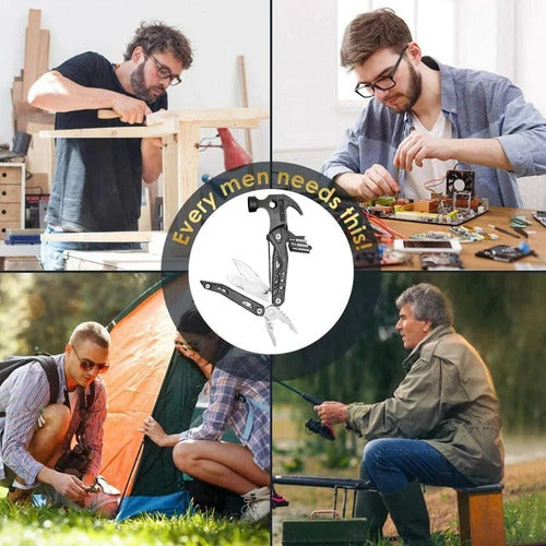 Cortapluma Norplat Supervivencia Pesca Camping 12en1 Funda Negro