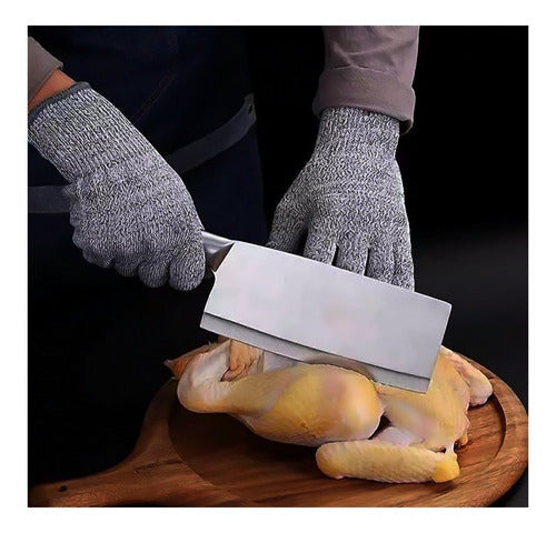 Guantes Anti Corte Para Cocina, Tallas ; L - M Gris Talla M