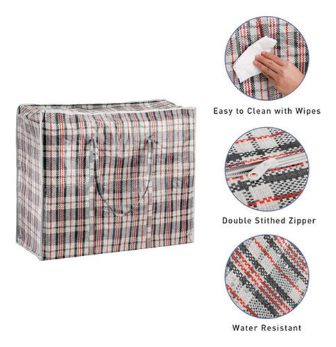 6 Bolsas Matuteras Bolso Para Almacenaje 80x60x30cm Norplat Variado Escoces