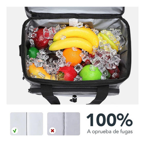 Bolso Cooler 24 Litros Termico Multi Compartimientos Norplat Azul