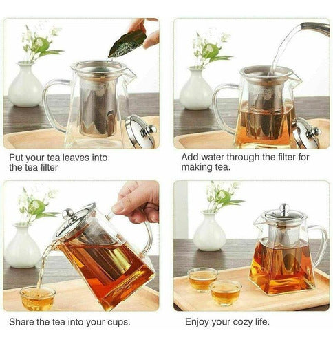 Tetera Para Preparar Te Para Infusiones De Vidrio - Norplat
