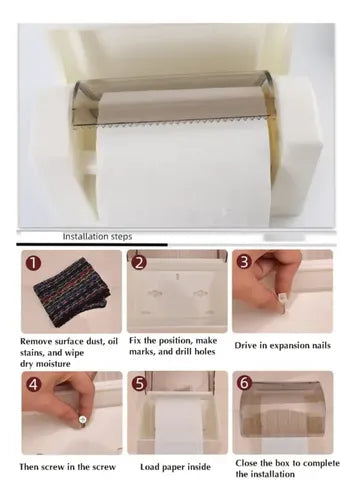 Porta Confort Y Repisa - Porta Rollo Papel Higiénico Norplat Blanco