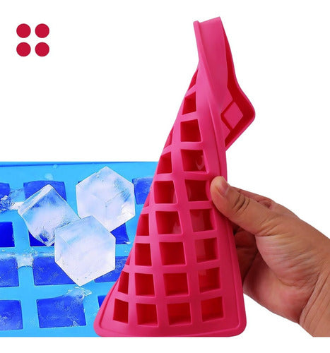 Molde De Silicona Para 40 Mini Cubos De Hielo - Cukin Celeste