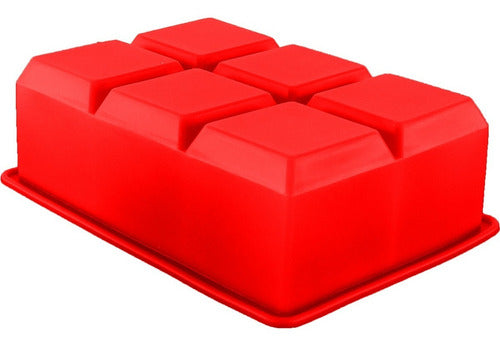 Cubetera Para 6 Cubos De Hielo De 5cm - Cukin Rojo