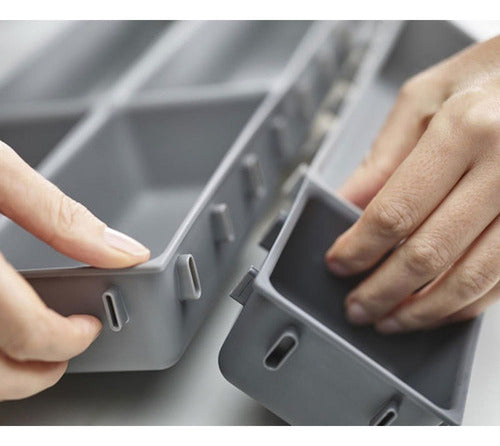 Organizador Cubiertos Servicio Cajon 7u Desmontables Norplat Gris