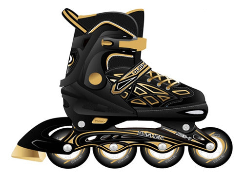 Patines En Linea Rollers Ajustables Adolescentes Adultos M 65 Mm Amarillo
