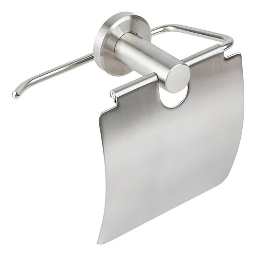 Porta Rollo Papel Higiénico Acero Inoxidable Confort Norplat Plateado
