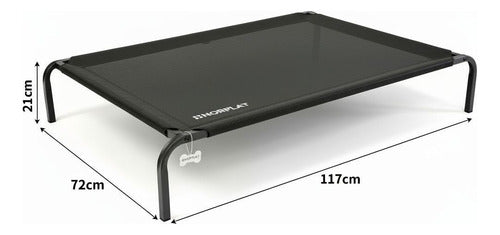Cama Elevada Para Perros Grandes Lavable Talla Xl - Norplat Negro Elevado