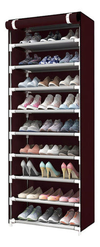 Organizador Zapatos Lona Zapatero Armable 30 Pares 9 Pisos Negro