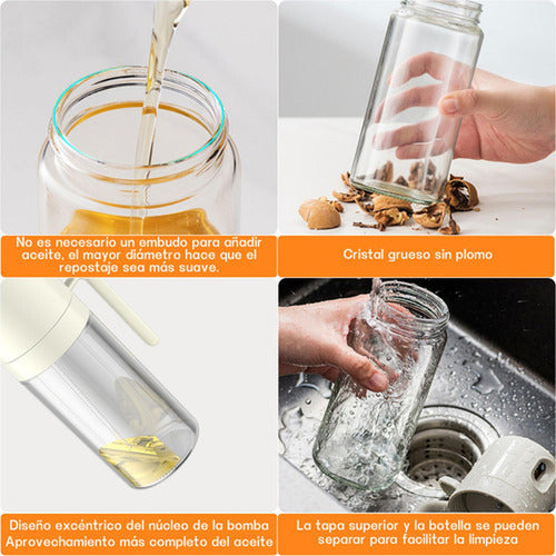 Aceitera Spray Rociador Alcuza Vidrio Aceite Vinagre Norplat