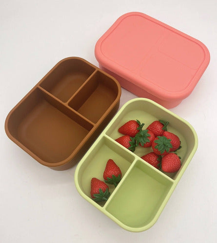 Lonchera Escolar Bento Box Tupper Taper Plástico Hermético Gris