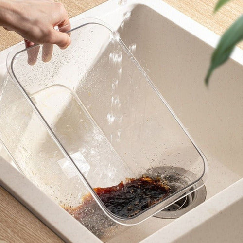 Caja Organizadora Con Cesta Refrigerador Despensa 4.5 Lt Blanco