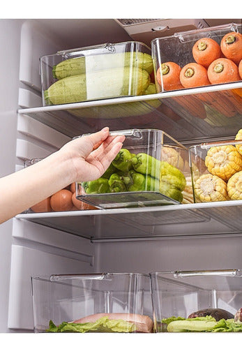 Organizador Para Refrigerador Plástico Transparente Big - Transparente