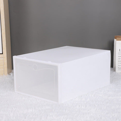 Cajones Organizadores De Zapatos Pack Con 10 Unidades Agarre Circular - Color Blanco