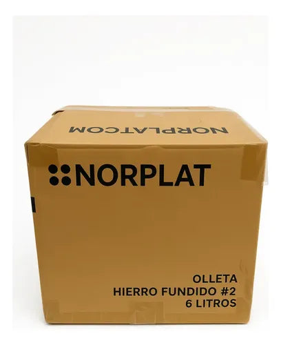 Olleta Olla Hierro Fierro Fundido 6 Litros + Tapa - Norplat Negro