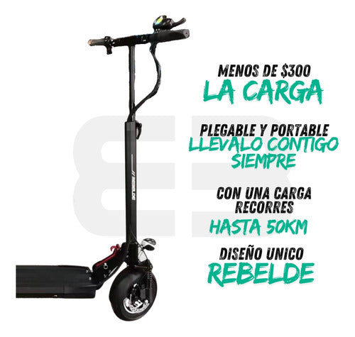 Scooter Eléctrico Rebelde Max - Electric Scooter - Eciclos Negro