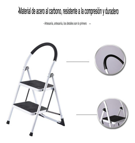 Banco Trabajo Plegable Tipo Piso Escalera 2 Peldaños Norplat