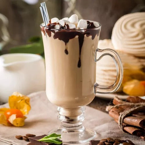 Set 6 Tazas Para Capuchino Café Té Vidrio 250ml Cappuccino Transparente Capuchino