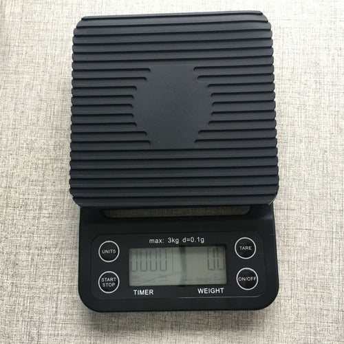 Balanza Pesa Digital Cocina Precision Medicion De 0,1g A 3kg Negro 3 G