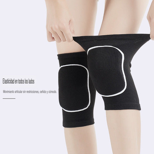 Rodilleras Deportivas Voleibol Volleyball Acolchadas Voley Color Negro Talla L Negro L