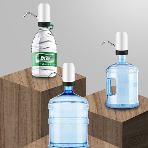 Dispensador De Agua Eléctrico Bomba Para Botellón Usb Blanco/negro