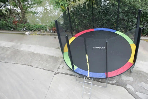 Cama Elástica Norplat Para Niños 12pies 3.66mt Con Escalera Negro Multicolor