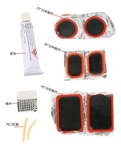 Herramientas Bicicletas Parche Pinchazo Reparación Norplat Negro