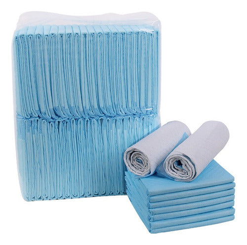 100 Pañales Tipo Sabanillas Mascotas Perros 45x33 Cms - Wuf Blanco