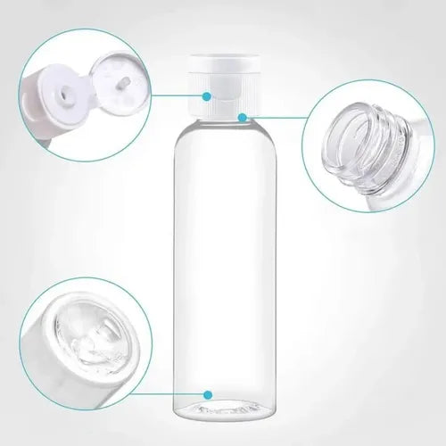 Set 6 Botellas Viaje Dispensadora 100ml Transparente Norplat