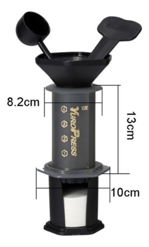 Cafetera Portátil Norplat Press Cafe Italiano Expreso Manual Negro