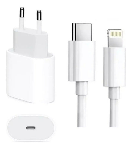 Cargador + Cable Para iPhone Carga Rapida Lightning Norplat Blanco