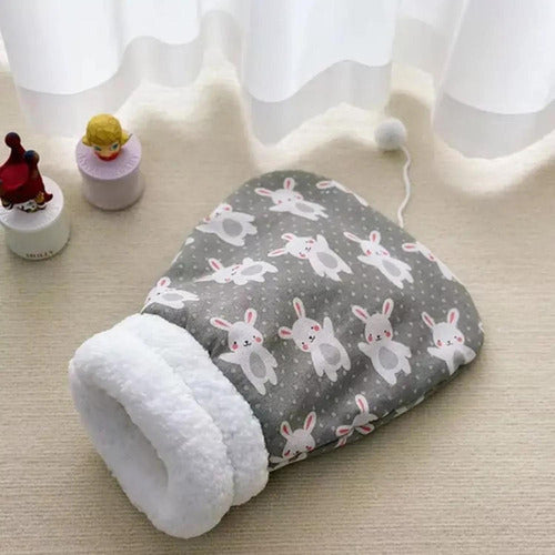 Saco De Dormir Para Gatos Cama Tipo Cueva De 55x45cm Norplat Gris Conejos