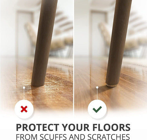 Set 133 Almohadilla Protectora Fieltro Sillas Mesas Norplat