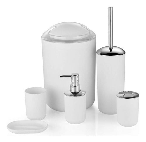 Set De Accesorios Para Baño - 6 Piezas - Norplat Blanco