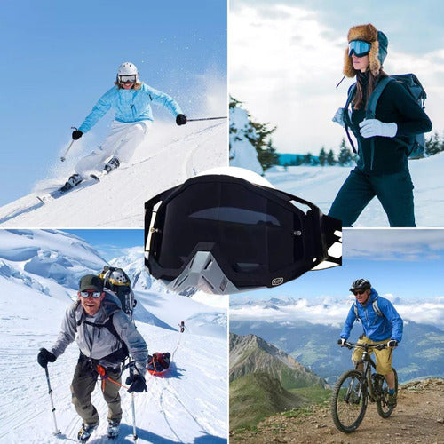 Antiparras Gafas Uv Motocross Scooter Moto Snowboard Norplat Negro Negro Adulto