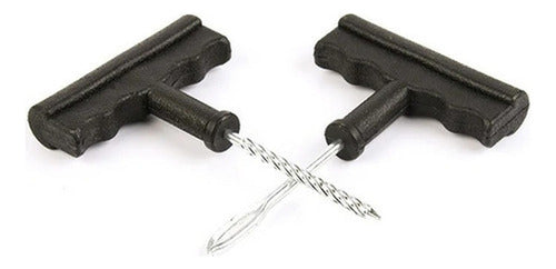 Kit De Parches Tubeless Para Reparación Neumáticos - Norplat Negro