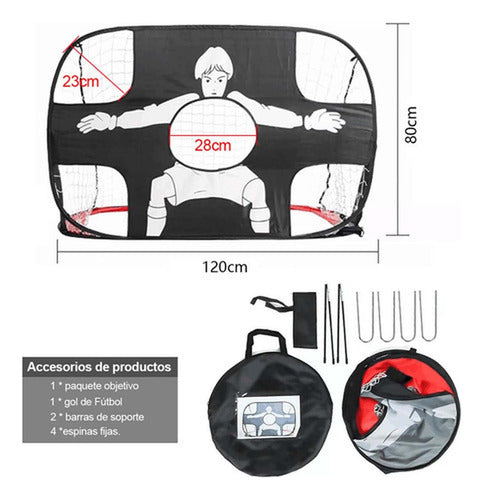 Arco Portería Futbol Doble Uso Entrenamiento Niños - Norplat Negro