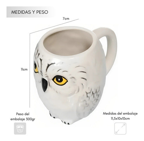 Norplat Tazon Buho 3d Ceramica 250ml Cafe Te Decorativo Blanco