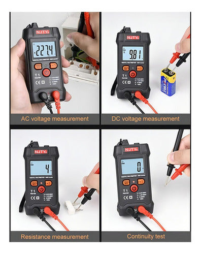 Tester Multimetro Digital Amperaje Voltaje Ohms 600v Norplat Negro