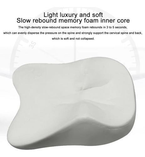 Cojín Lumbar Ortopédico Para Espalda Norplat Soporte Dorsal Negro Geométrico