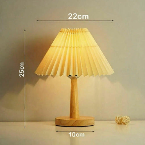 Lampara De Velador Usb Norplat - Mesa Dormitorio Escritorio Marrón Claro Beige