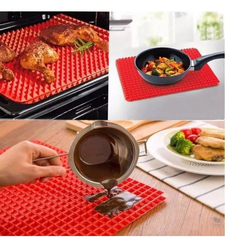 Tapete De Pirámides Para Hornear- Rojo Rojo